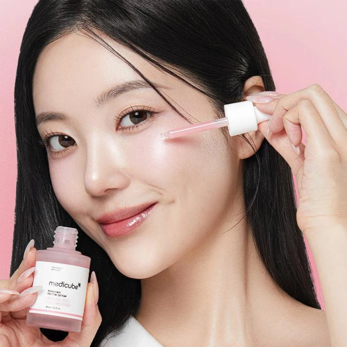 Medicube Salmon DNA PDRN Pink Peptide Serum,Smooth&Fast-Absorbing,Refreshing&Non-Sticky,Moisturizing Feel,K-Beauty,Korean Makeup