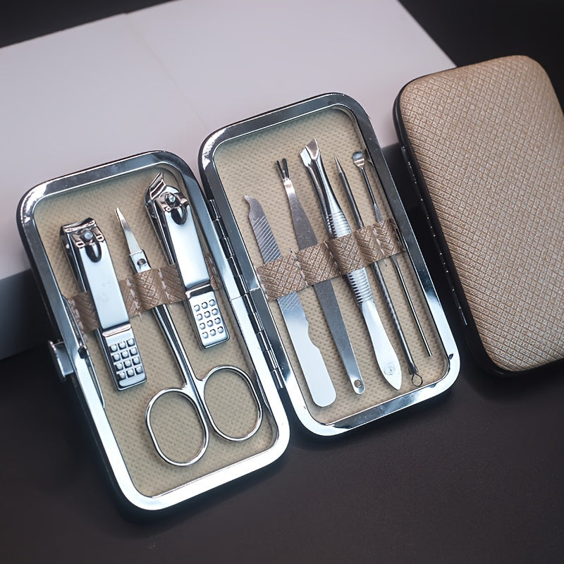 Professional Manicure And Pedicure Set, Nail Clipper Nail Cutter Nail Files Ear Spoon, Beauty Tools Grooming Set with Portable Case, for Nail Care, for Household And Travel ，for toenail& foot clean