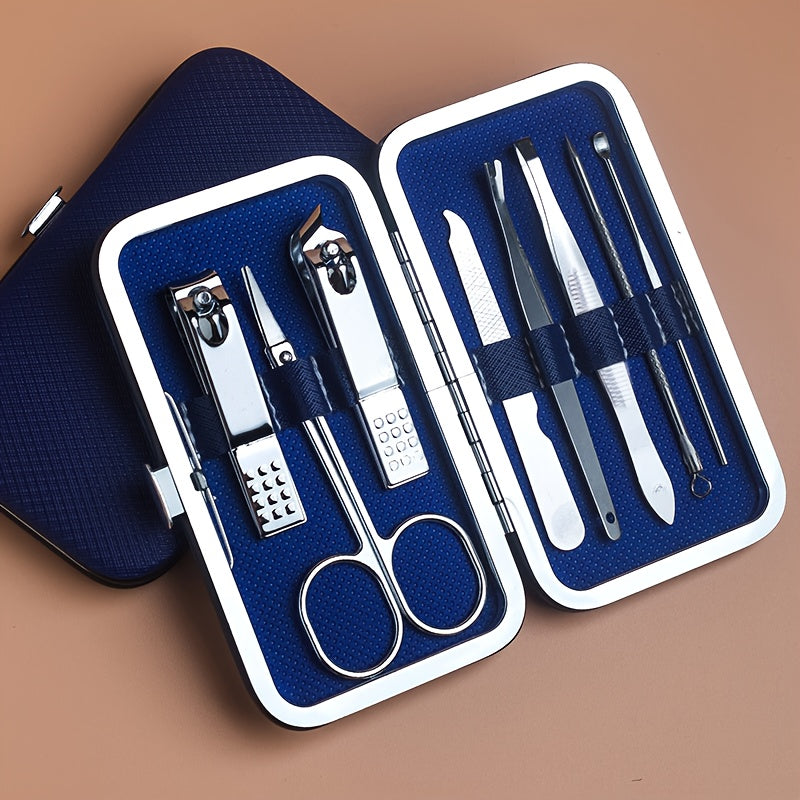 Professional Manicure And Pedicure Set, Nail Clipper Nail Cutter Nail Files Ear Spoon, Beauty Tools Grooming Set with Portable Case, for Nail Care, for Household And Travel ，for toenail& foot clean