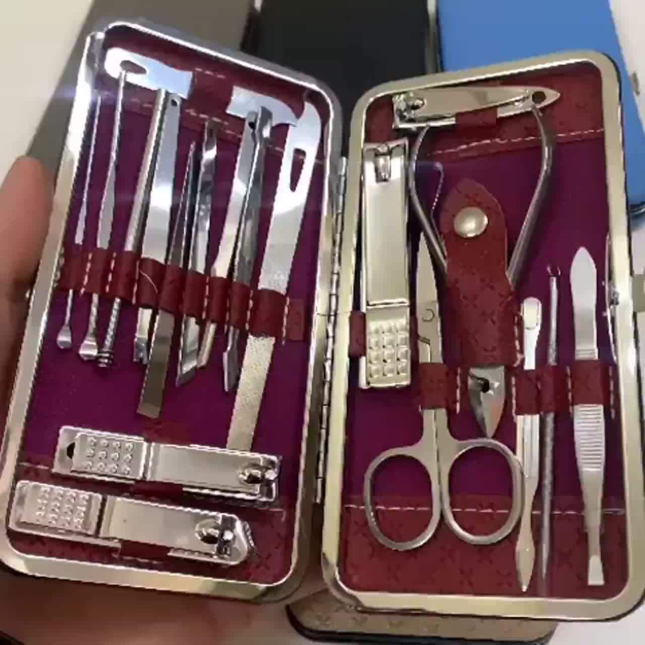 Professional Manicure And Pedicure Set, Nail Clipper Nail Cutter Nail Files Ear Spoon, Beauty Tools Grooming Set with Portable Case, for Nail Care, for Household And Travel ，for toenail& foot clean