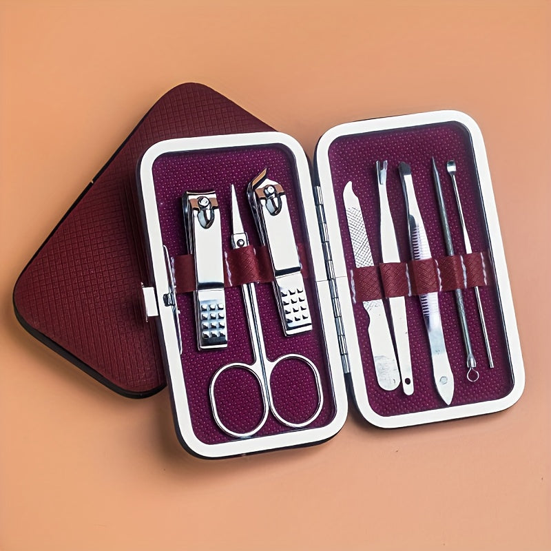 Professional Manicure And Pedicure Set, Nail Clipper Nail Cutter Nail Files Ear Spoon, Beauty Tools Grooming Set with Portable Case, for Nail Care, for Household And Travel ，for toenail& foot clean