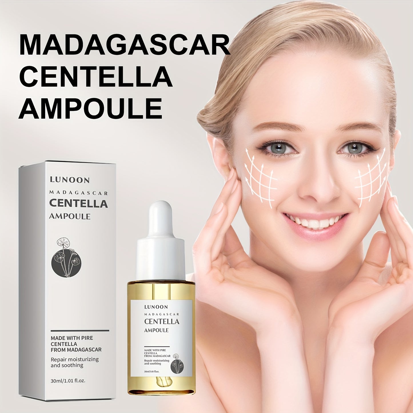 Centella Asiatica Facial Serum, 1.01oz - Hydrating & Firming Essence For Smooth, Radiant Skin - Reduces Fine Lines & Tightens Pores - Unisex, Fragrance-Free