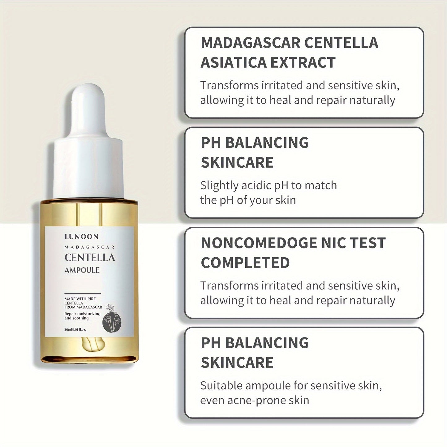 Centella Asiatica Facial Serum, 1.01oz - Hydrating & Firming Essence For Smooth, Radiant Skin - Reduces Fine Lines & Tightens Pores - Unisex, Fragrance-Free