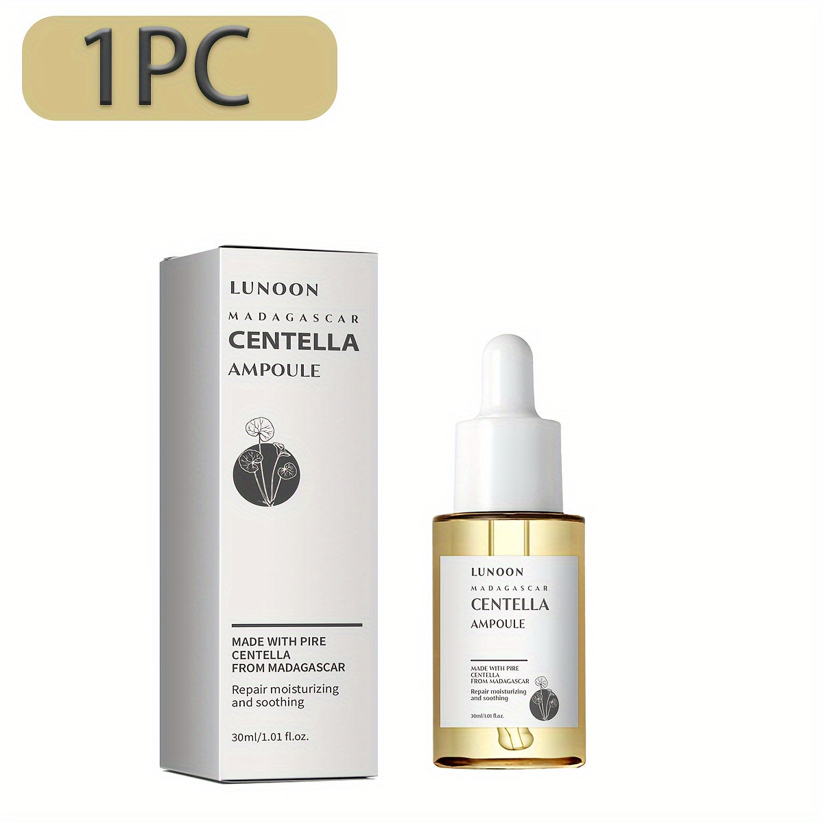 Centella Asiatica Facial Serum, 1.01oz - Hydrating & Firming Essence For Smooth, Radiant Skin - Reduces Fine Lines & Tightens Pores - Unisex, Fragrance-Free