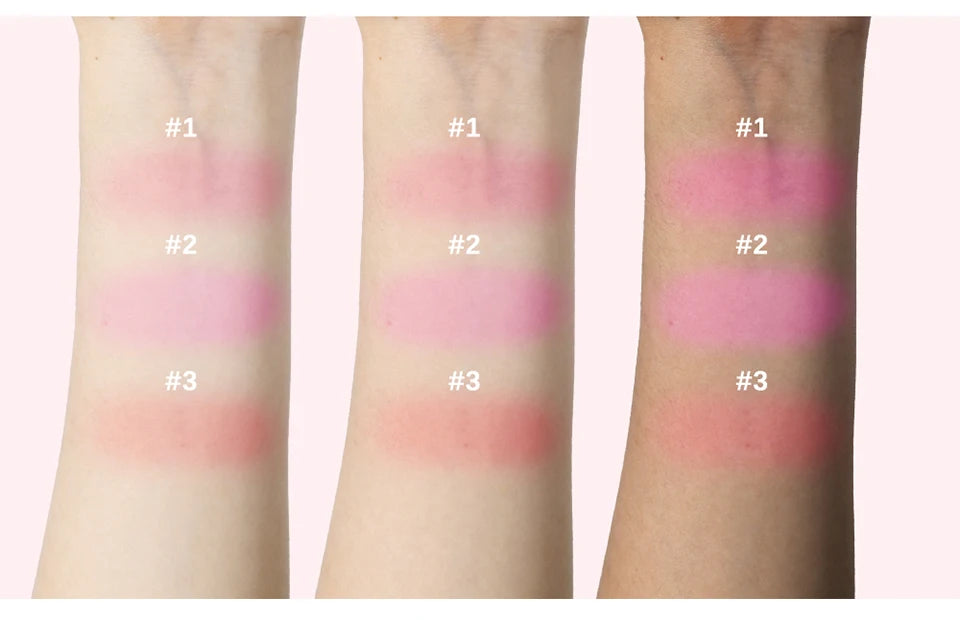 Professional Makeup Powder Blush 12HR Wear Vegan Formula Blusher Makeup Blush in Bar Cosmetics Palette Powder Pink Cream Face
