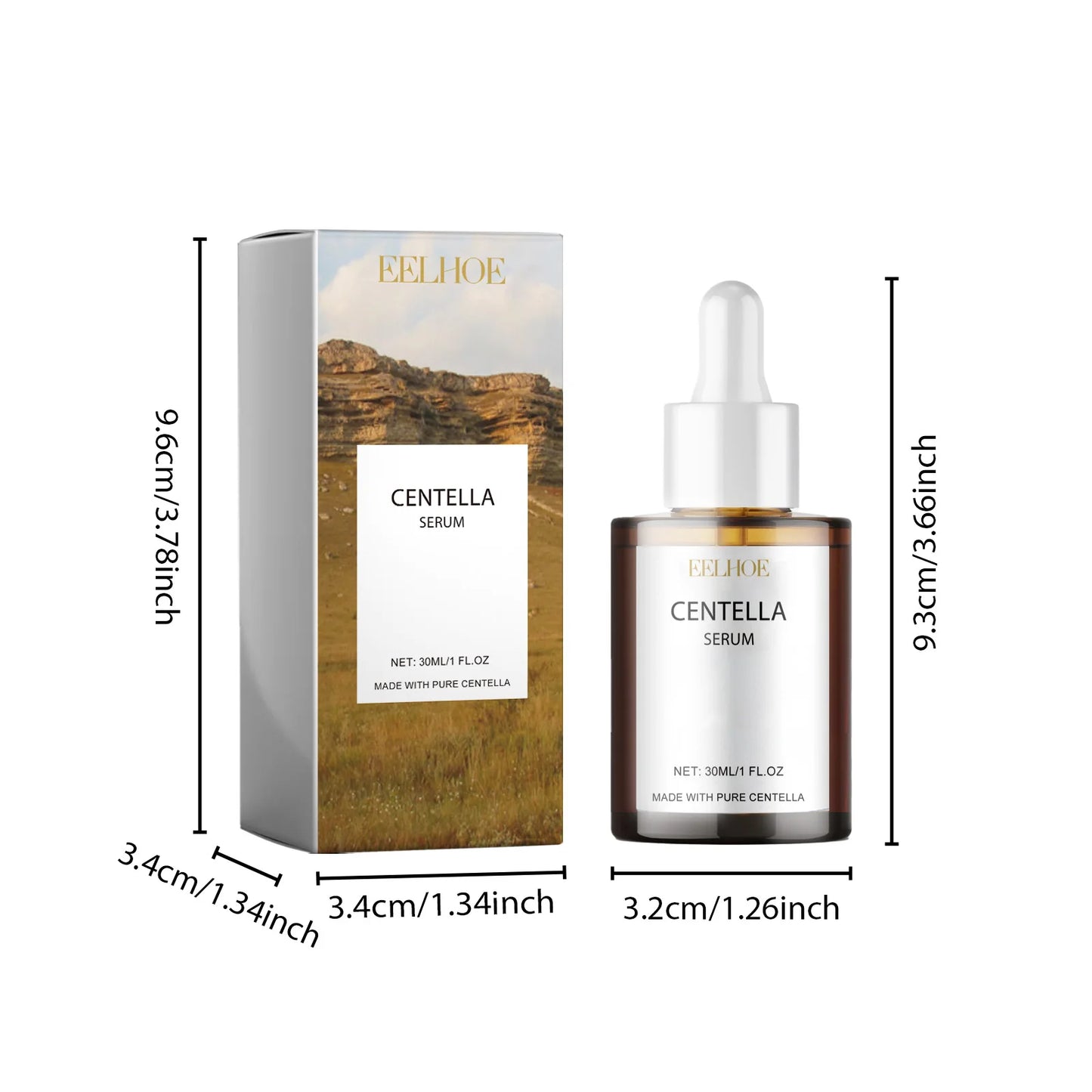 Centella Serum Nourish Improvement Dry Skin Smoothing Tightening Brightening Moisturizing Hyaluronic Acid Face Essence Skin Care