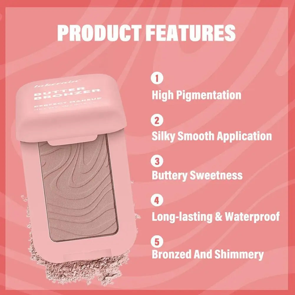 Butter Bronzing Cream Natural Contouring Makeup Highlighting Palette Silky Texture Long Lasting Face Natural Beauty Sculpting