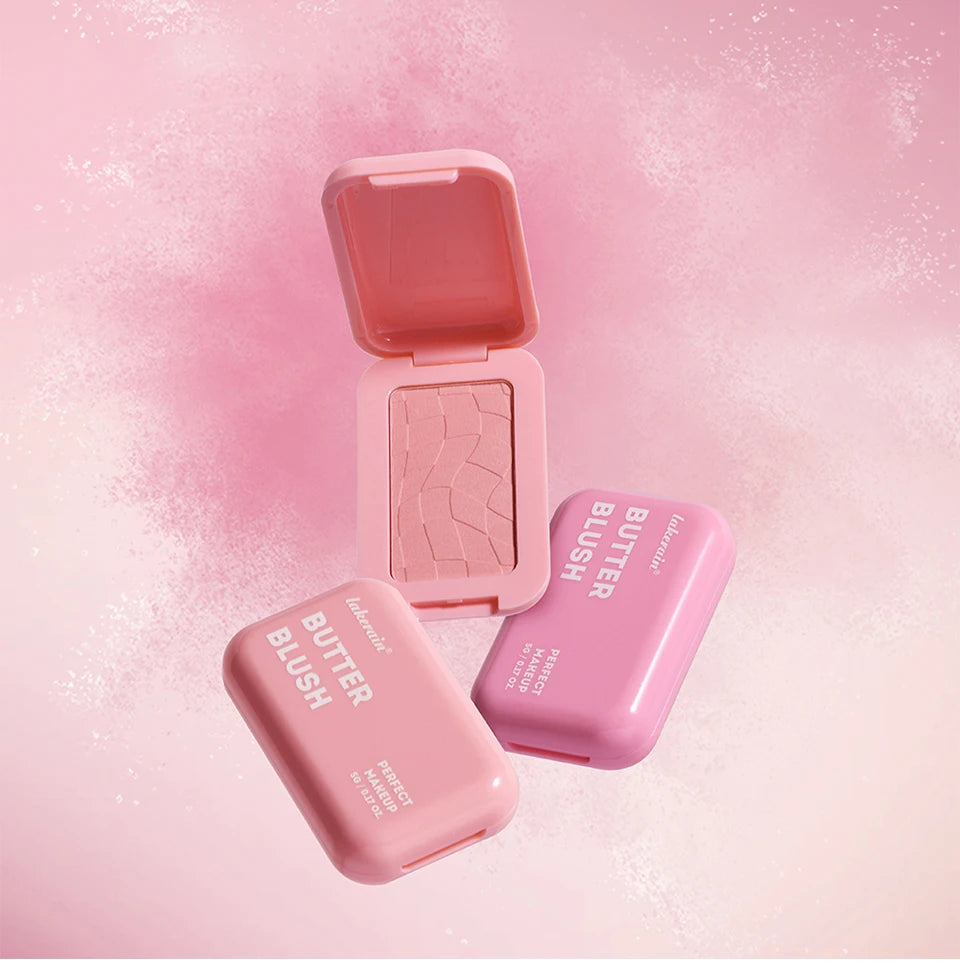Professional Makeup Powder Blush 12HR Wear Vegan Formula Blusher Makeup Blush in Bar Cosmetics Palette Powder Pink Cream Face