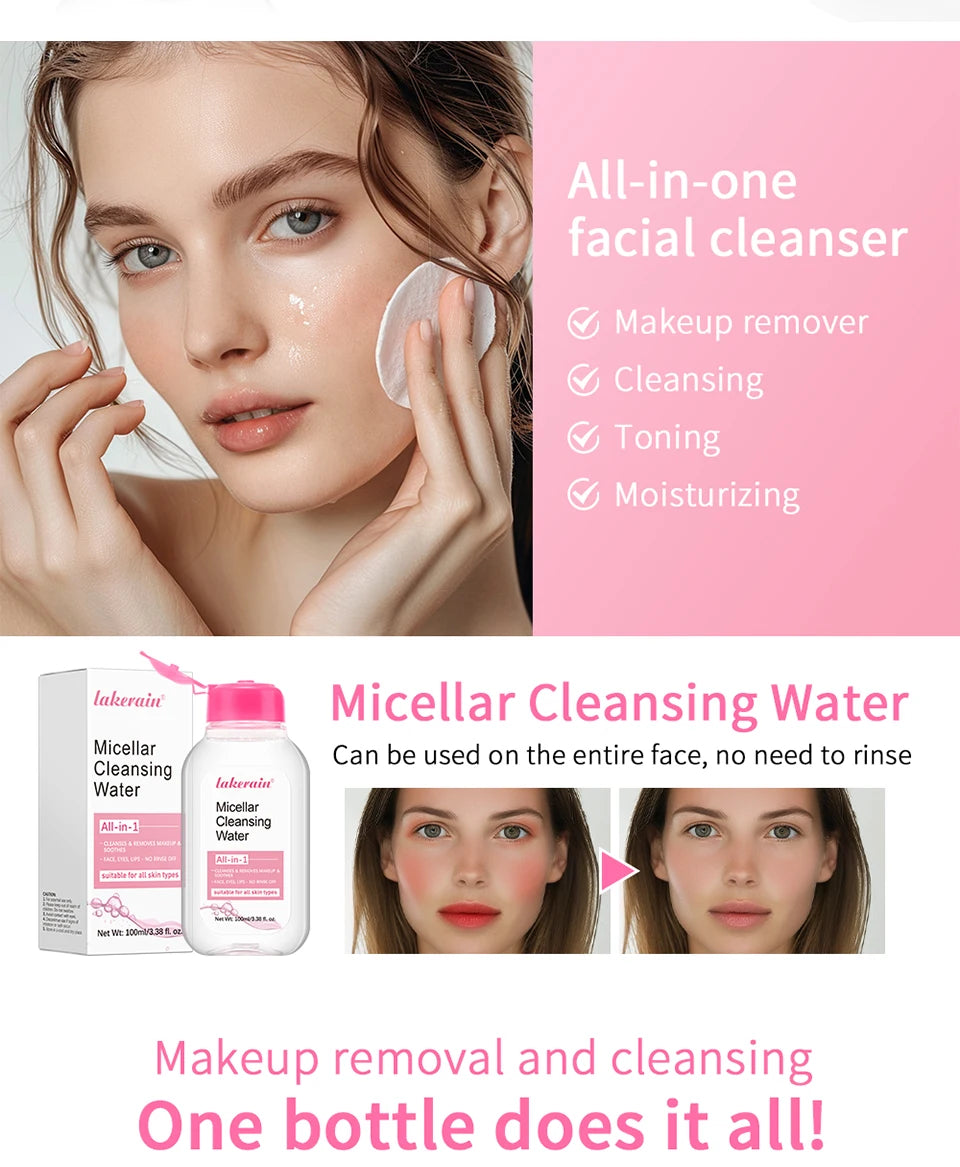 100ml Garnier Micellar Water Hydrating Facial Cleanser Deep  Makeup Remover Cleaning Water Refresh Hydrate Cleansing Skin