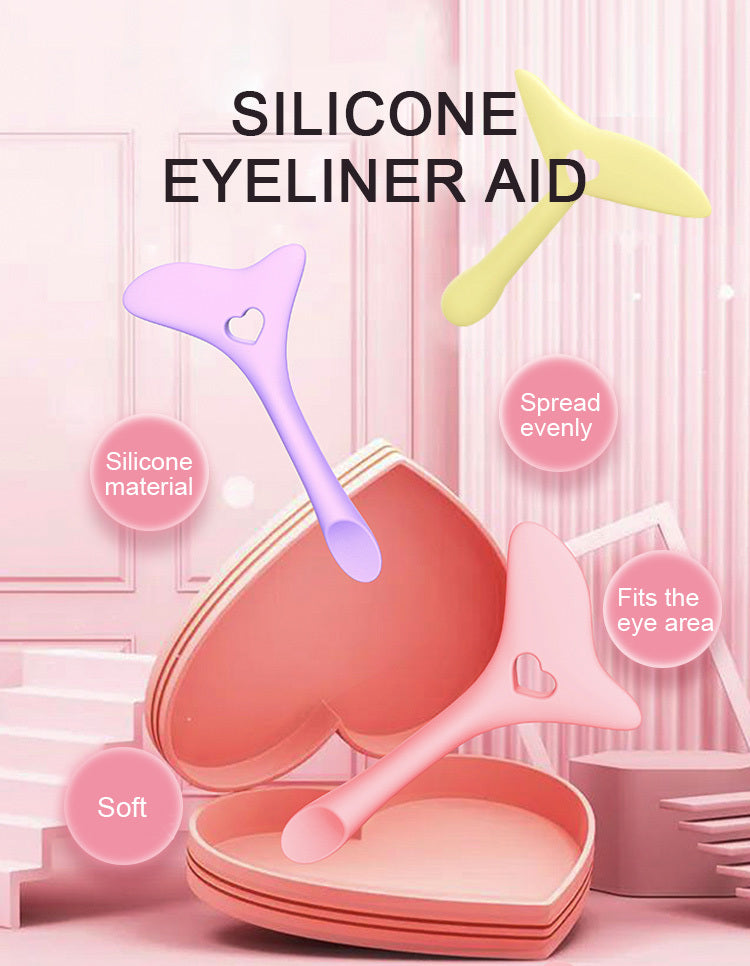 Silicone Wing Tips - Eyeliner Stencils, Mascara, Lipstick, Cream Mask Applicator Makeup Beauty Tool for Perfect Application