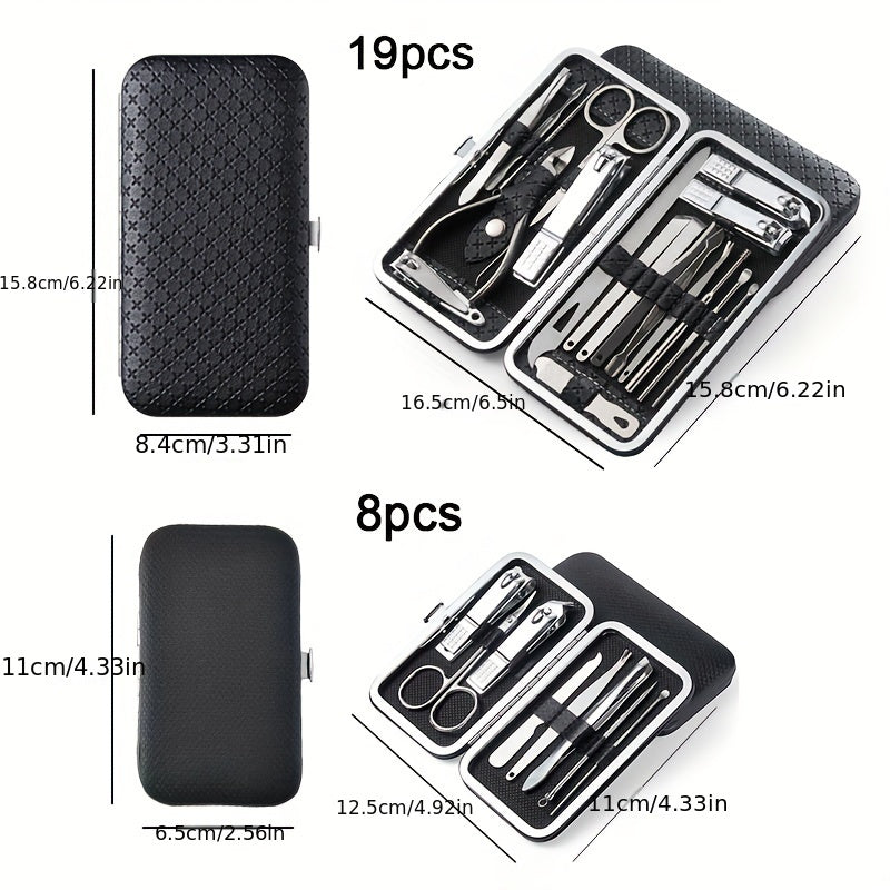 Professional Manicure And Pedicure Set, Nail Clipper Nail Cutter Nail Files Ear Spoon, Beauty Tools Grooming Set with Portable Case, for Nail Care, for Household And Travel ，for toenail& foot clean